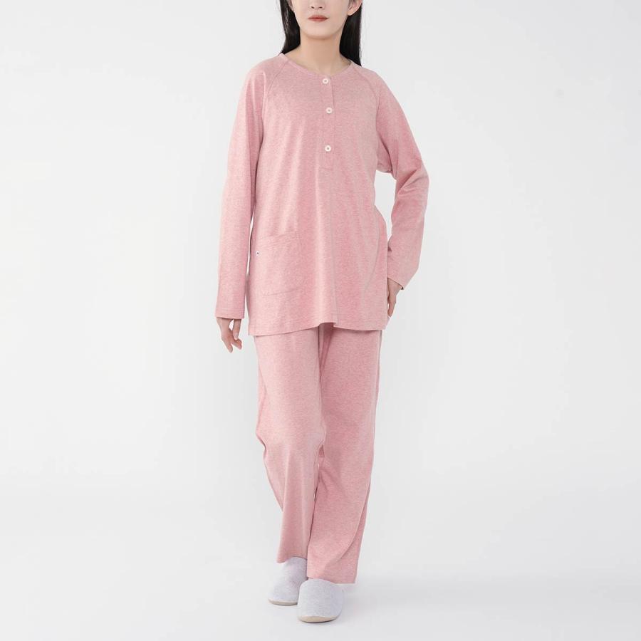 新品 Paris シルク 絹100% パジャマ 長袖 長ズボン ナイガイ L NAIGAI（ナイガイ） レディース パジャマ 乾燥機対応 長袖 長丈パンツ