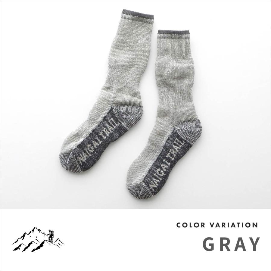 登山 ソックス メリノウール混 抗菌防臭 クルー丈 厚手 ナイガイトレイル 山登り トレッキング メンズ レディース 靴下 エントリー 最短翌日発送 90370006 | NAIGAI | 12