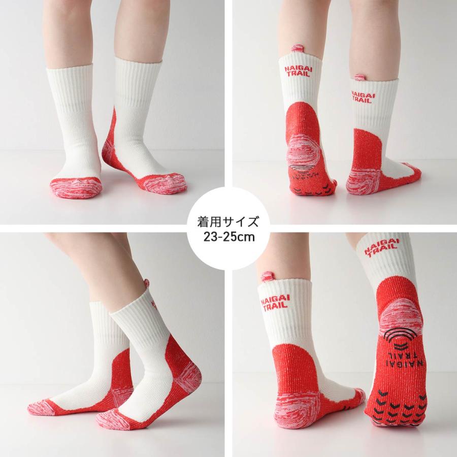 NAIGAI（ナイガイ） 登山 ソックス メリノウール混 2重リブ 足底滑り