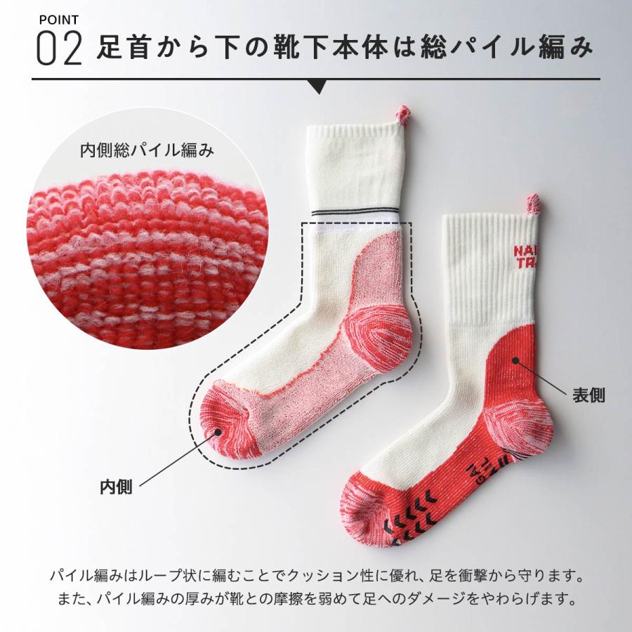 NAIGAI（ナイガイ） 登山 ソックス メリノウール混 2重リブ 足底滑り