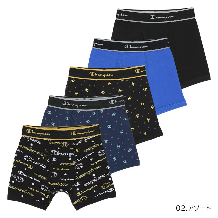 Champion（チャンピオン） 5枚セット キッズ ボクサーパンツ 抗菌防臭