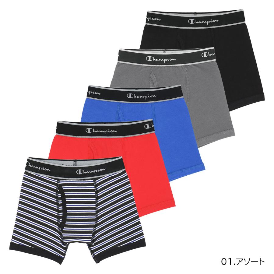 Champion（チャンピオン） 5枚セット キッズ ボクサーパンツ 抗菌防臭