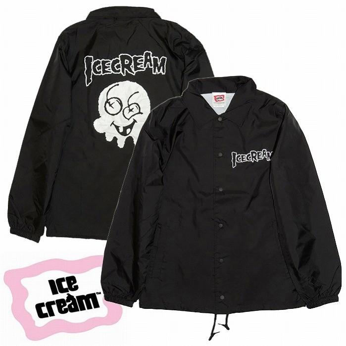 (SOLDOUT)アイスクリーム ICE CREAM コーチジャケット ナイロンジャケット バックプリントHORROR CONE COATCH