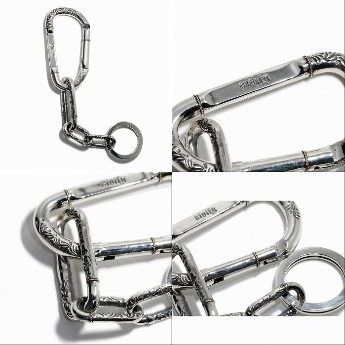購入ビビファイ VIVIFY シルバー Keychain カラビナ Inlay k18Gold