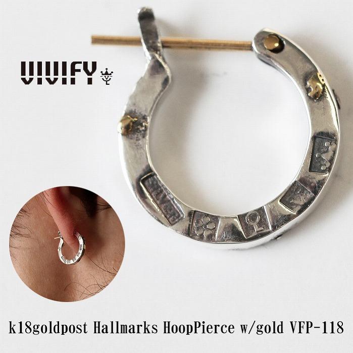 VIVIFY（ビビファイ） フープピアス 18Kゴールド 刻印K18goldpost