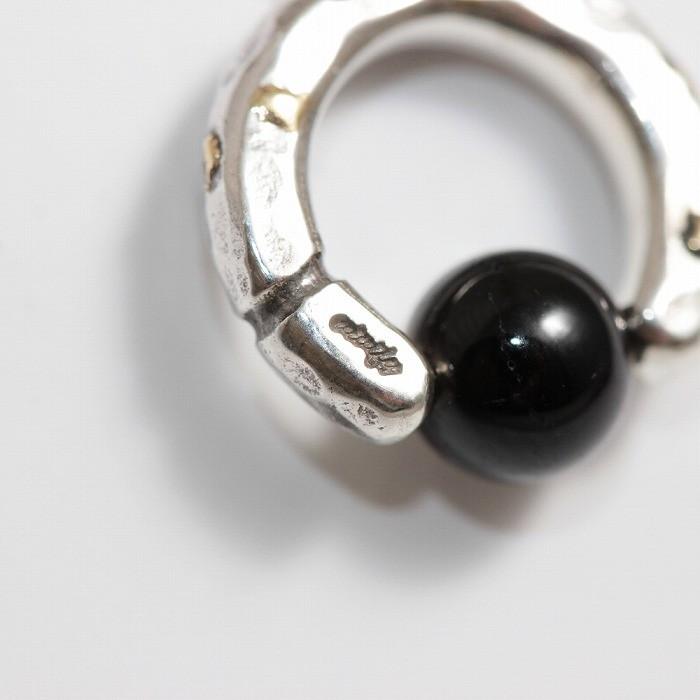 VIVIFY（ビビファイ） ボディピアス オニキス シルバーHammered Body