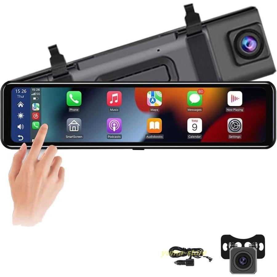 ドライブレコーダー ミラー型【CarPlayとAndroidAuto対応】 ミラー型ドライブレコーダー ワイヤレスCarplay AndroidAuto対応