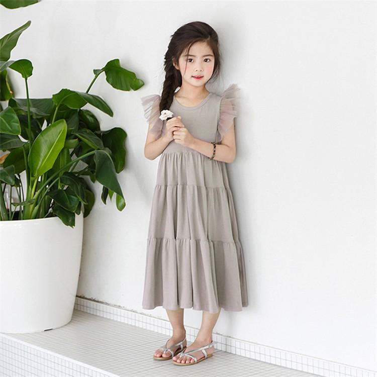 子供服 女の子 夏服 ワンピース キッズ 女の子 子ども服 ガールズ 無地 袖フリル 夏 お出かけ ガールズドレス 可愛い ワンピ キッズ かわいい Lmnvs0160 Glanz 通販 Yahoo ショッピング