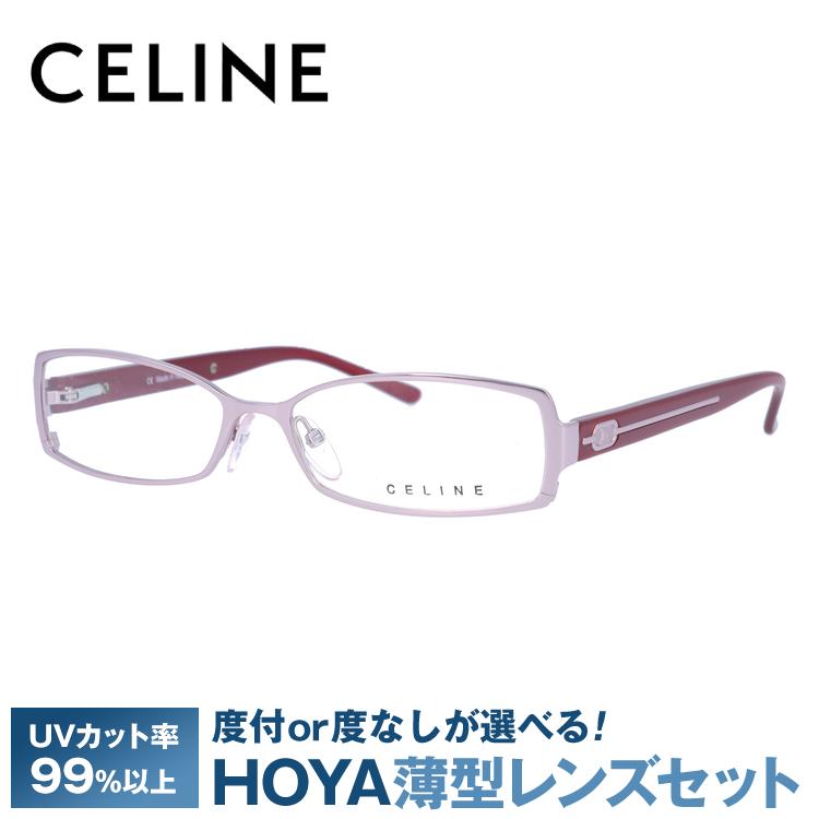 セリーヌ フレーム 伊達 度付き 度入り メガネ 眼鏡 CELINE VC1414M 55サイズ SBNX レディース スクエア プレゼント ギフト ラッピング無料｜glass-expert