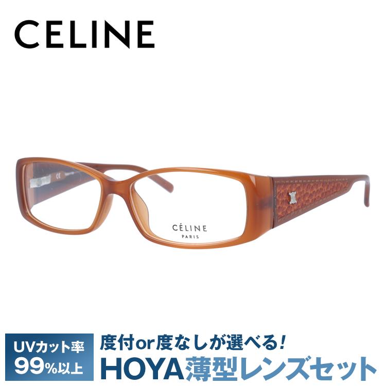 セリーヌ フレーム 伊達 度付き 95％以上節約 度入り メガネ 眼鏡 CELINE スクエア 54サイズ レディース セル 国内在庫 VC1643M 0T91