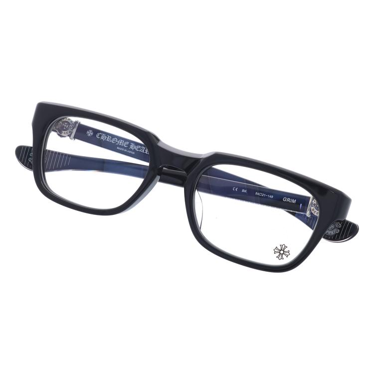 【希少品】 クロムハーツ メガネフレーム レギュラーフィット CHROME HEARTS GRIM BK Black 54 プレゼント ギフト ラッピング無料 【JSB2064910124】(75480円)