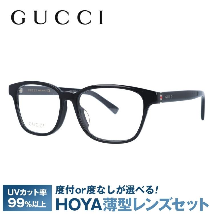 グッチ GUCCI メガネ 眼鏡 フレーム 度付き 度入り 伊達 アジアンフィット GG0455OA 001 53 シェリーライン ウェブライン プレゼント ギフト ラッピング無料