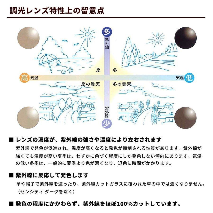 【タムタム】　度付きカラーレンズ代込み HOYA 度なし/ 調光 カラーレンズ 非球面設計 屈折率1.60 NL60