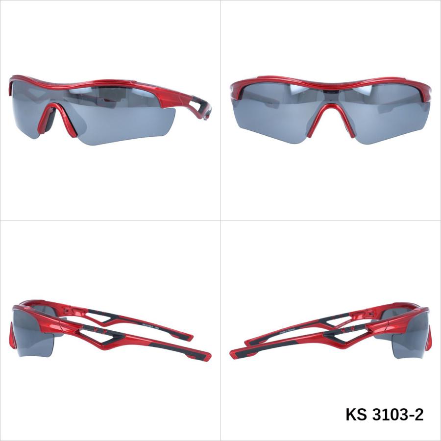 K-SWISS（ケースイス） 偏光 サングラス スポーツ ミラーレンズ K