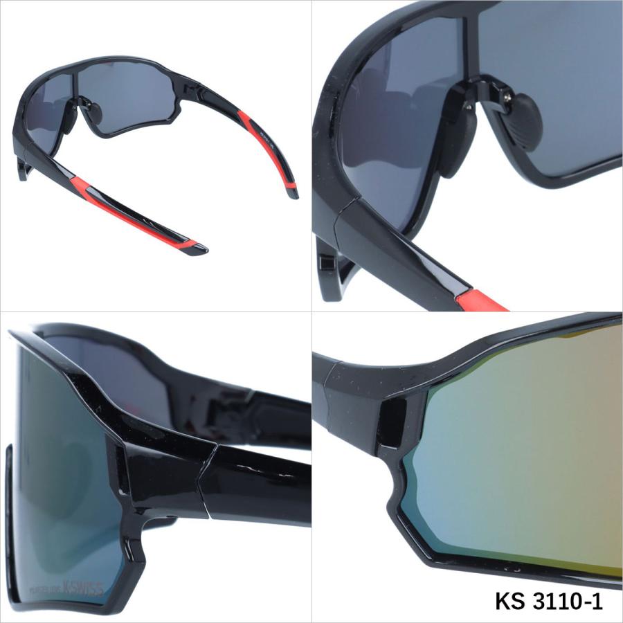 K-SWISS（ケースイス） サングラス 偏光サングラス ミラーレンズ