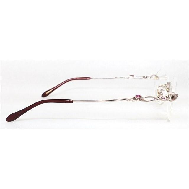 マリ マリジュエリー フレーム 眼鏡 MARI YAMAMOTO collection Mari Jewellery MJ-363B-PG2 52サイズ ルビー 天然石 ラウンド型 プレゼント ギフトの画像
