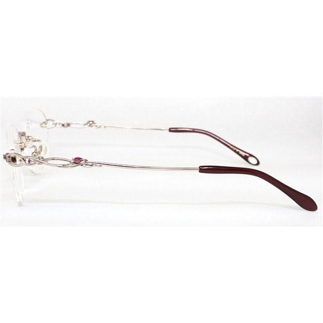 マリ マリジュエリー フレーム 眼鏡 MARI YAMAMOTO collection Mari Jewellery MJ-363B-PG2 52サイズ ルビー 天然石 ラウンド型 プレゼント ギフトの画像