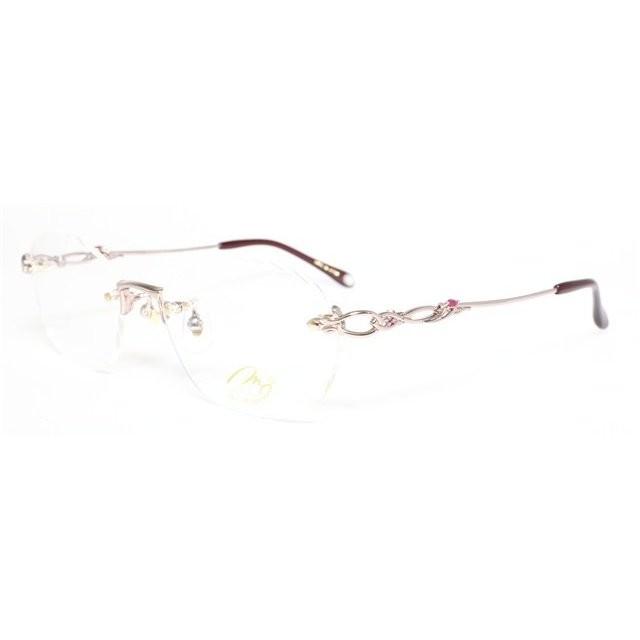 マリ マリジュエリー フレーム 眼鏡 MARI YAMAMOTO collection Mari Jewellery MJ-363B-PG2 52サイズ ルビー 天然石 ラウンド型 プレゼント ギフトの画像