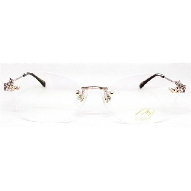マリ マリジュエリー フレーム 眼鏡 MARI YAMAMOTO collection Mari Jewellery MJ-363B-PG2 52サイズ ルビー 天然石 ラウンド型 プレゼント ギフトの画像