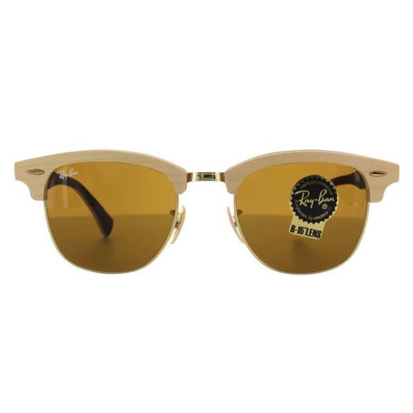 訳あり アウトレット レイバン サングラス メンズ レディース ray-ban クラブマスター ウッド 木製 RB3016M 1179 51 CLUBMASTER WOOD RayBan 海外正規品の画像