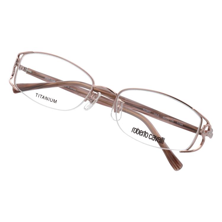 ロベルト カバリ フレーム ブランド 伊達 度付き 度入り メガネ 眼鏡 RC0604-2 52サイズ roberto cavalli チタン/スクエア/レディース プレゼント ギフト
