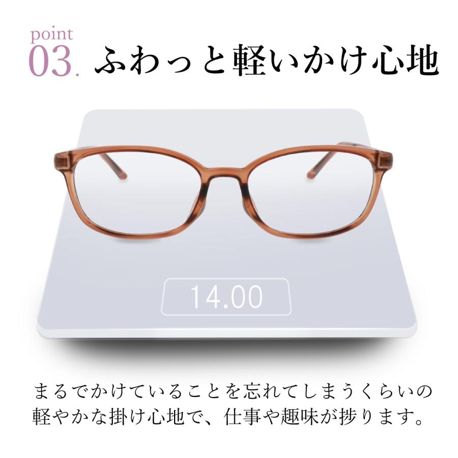 FEEL LIFE 老眼鏡 おしゃれ ブルーライトカット 軽い 軽量 レディース