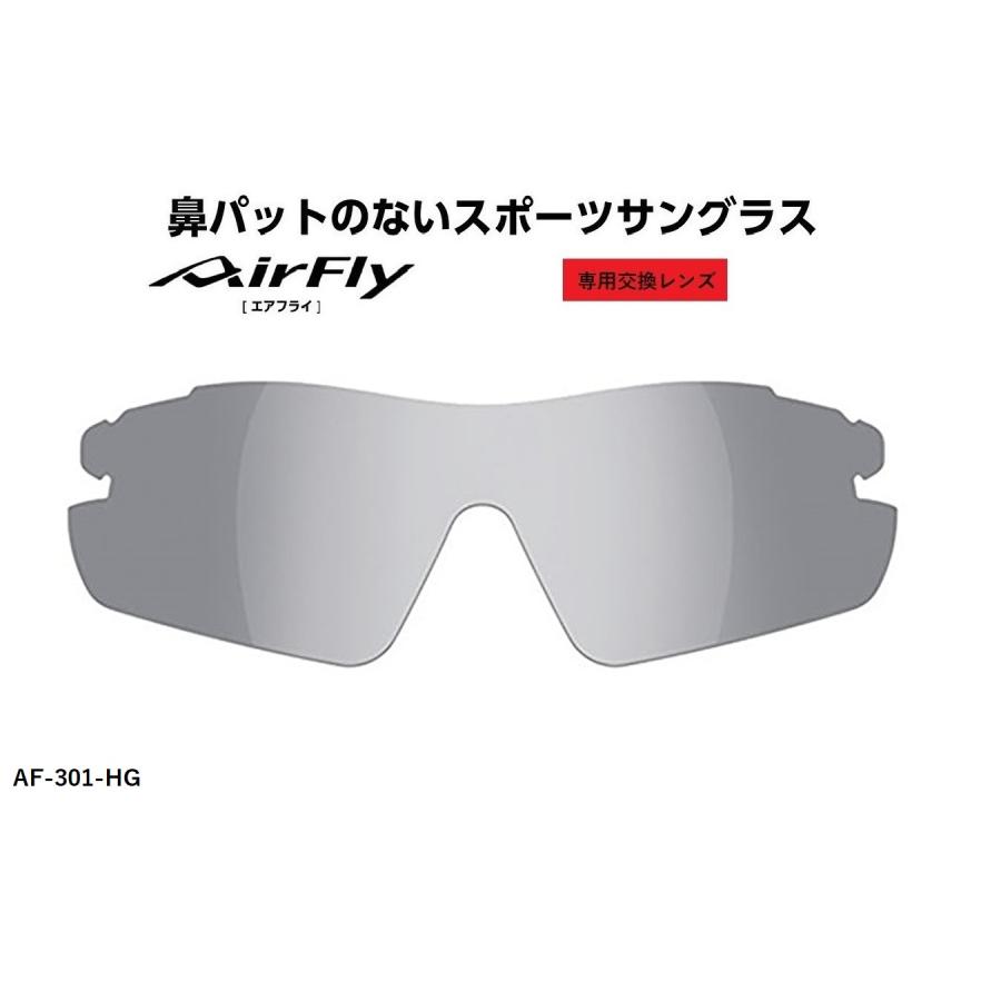 スポーツサングラス AirFly AF-301 偏光グレー Option Lens【AF-301 Polarized Dark Gray Lsize】偏光