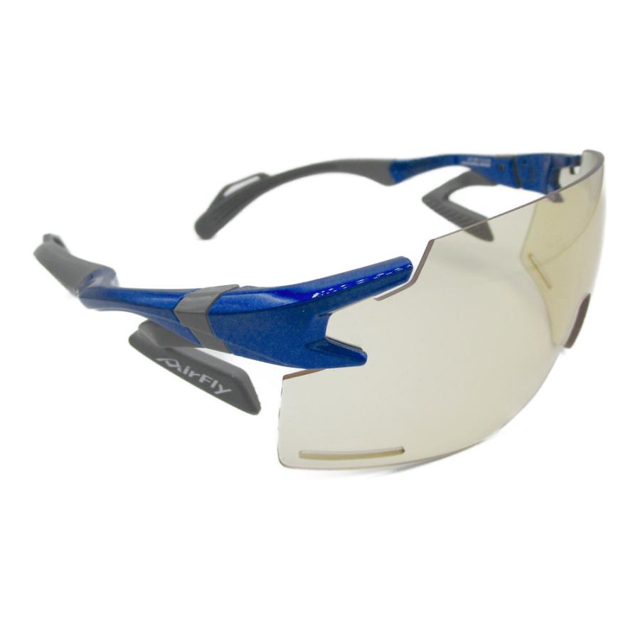 AirFly エアフライ サングラス AF-301 C-5BKND スポーツサングラス ノーズパッドレス 鼻あてなし UVカット 軽い 曇らない 鯖江市 ミラーレンズ 国内正規商品の画像