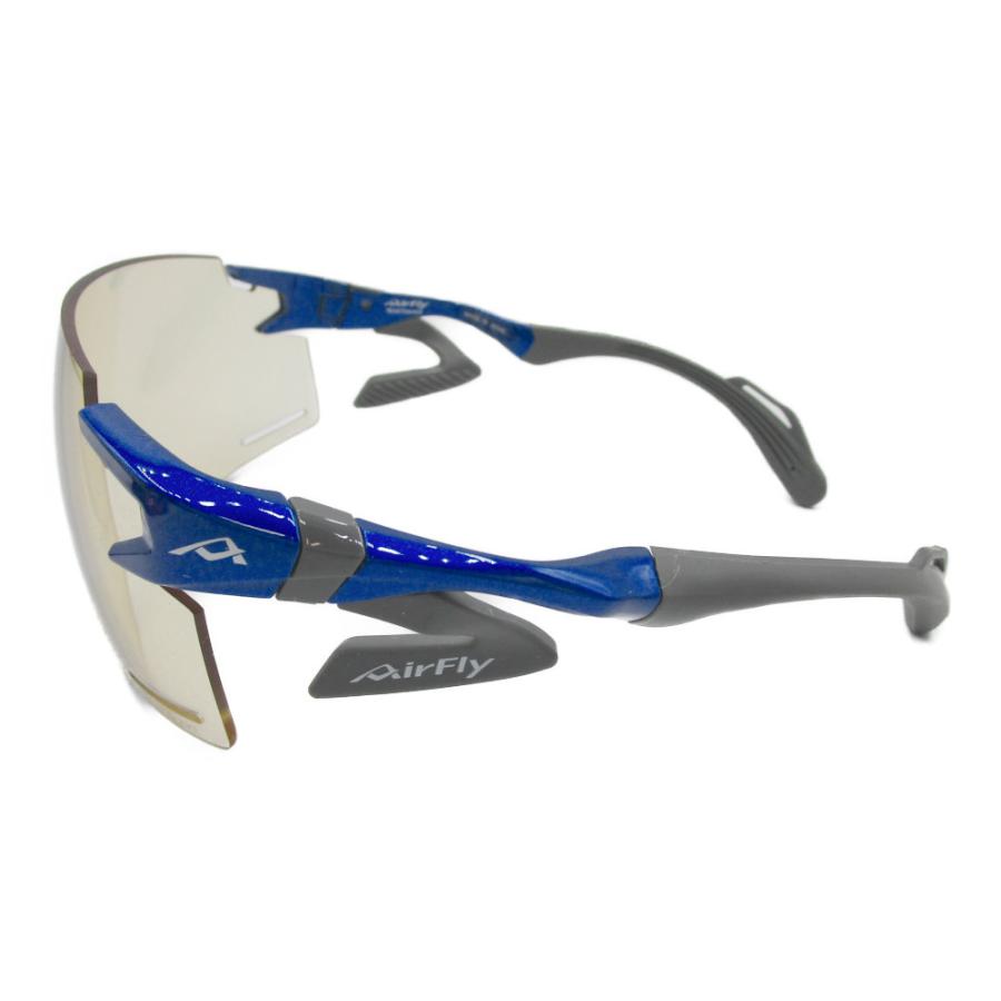 AirFly エアフライ サングラス AF-301 C-5BKND スポーツサングラス ノーズパッドレス 鼻あてなし UVカット 軽い 曇らない 鯖江市 ミラーレンズ 国内正規商品の画像