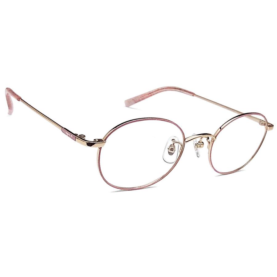 agnes b. アニエスベー メガネ フレーム 50-0076 01 眼鏡 ピンク×ライトゴールド ブランド 伊達メガネ 度付き レディース 女性