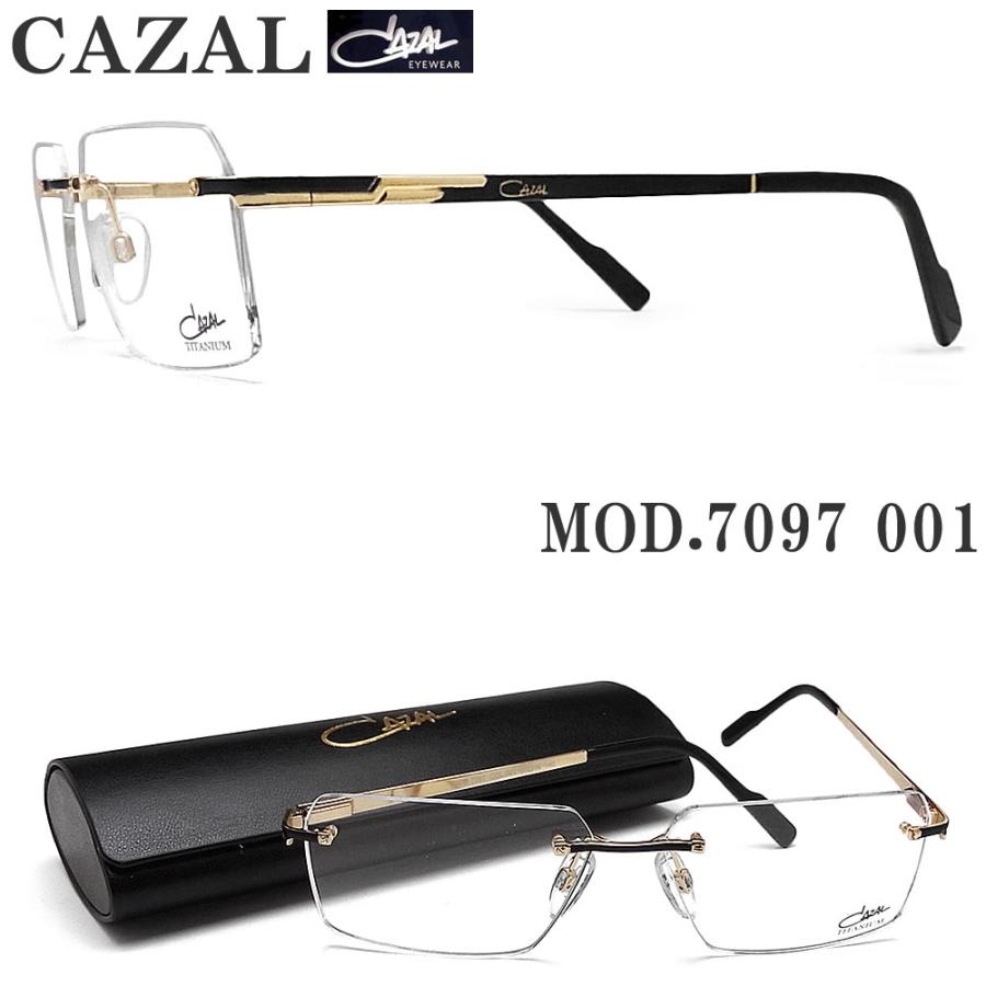 CAZAL カザール メガネフレーム 7097 001 縁なし ツーポイント CAZAL カザール メガネフレーム 7097 001 縁なし ツーポイント