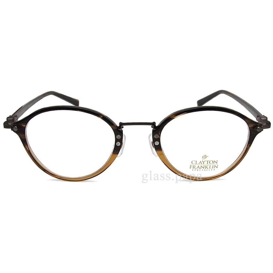 クレイトン フランクリン メガネ CLAYTON FRANKLIN 595-HB 眼鏡 クラシック ブラウン系 メンズ・レディース クレイトン メガネ クレイトン フランクリン メガネ FRANKLIN HB