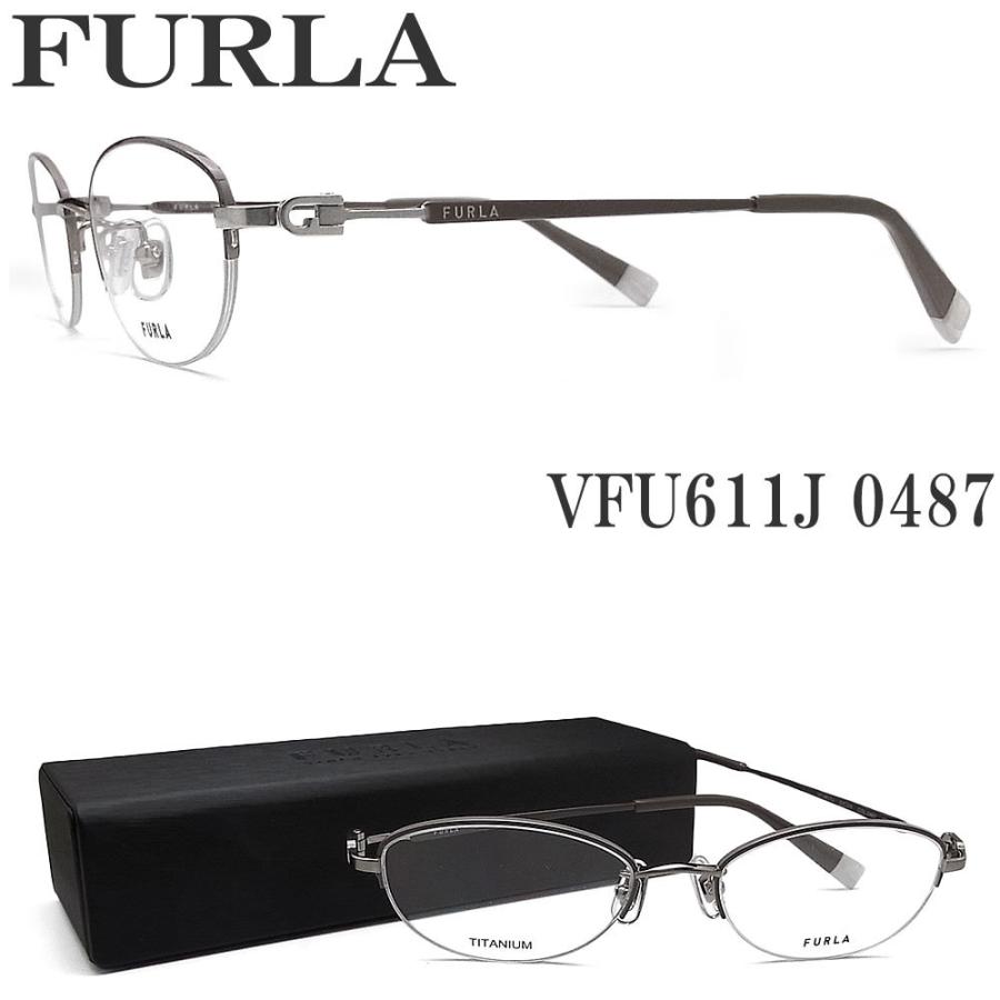 FURLA フルラ メガネ フレーム VFUJ  眼鏡 アッシュグレー