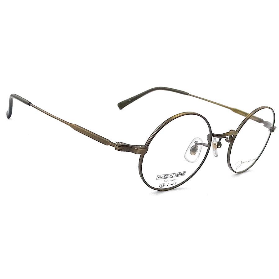 JOHN LENNON ジョンレノン メガネ フレーム JL1105 3 45サイズ ラウンド 丸眼鏡 めがね クラシック 伊達メガネ 度付き アンティークゴールド チタン 日本製