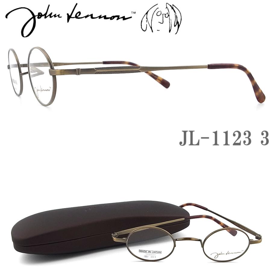JOHN LENNON ジョンレノン メガネ フレーム JL1123 3 一山タイプ オーバル 丸眼鏡 めがね 眼鏡 クラシック 伊達メガネ 度付き アンティークゴールド 男性・女性 チタン 日本製  jl1123 JOHN LENNON ジョンレノン メガネ JL1123 3 一山タイプ 40サイズ