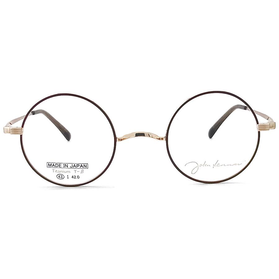 国内正規品 John Lennon ジョンレノン 日本製  JL1143-1-43 丸メガネ クラシックメガネ フレーム  度付可 JOHN LENNON ジョンレノン メガネ JL1143 1 一山タイプ 43サイズ 丸