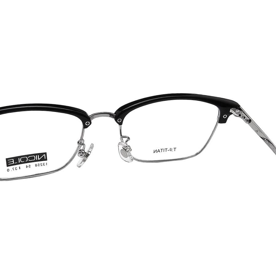 NICOLE ニコル メガネ 13258 1 眼鏡 伊達メガネ 度付き ブラック