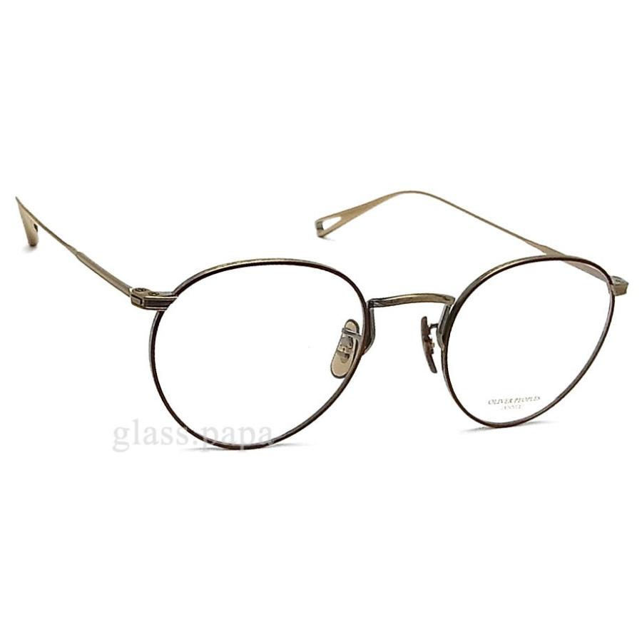 OLIVER PEOPLES オリバーピープルズ メガネ WHITFORD AG-C 眼鏡 クラシック ブラウン×アンティークゴールド メンズ レディース  オリバー メガネ｜glass-papa｜02