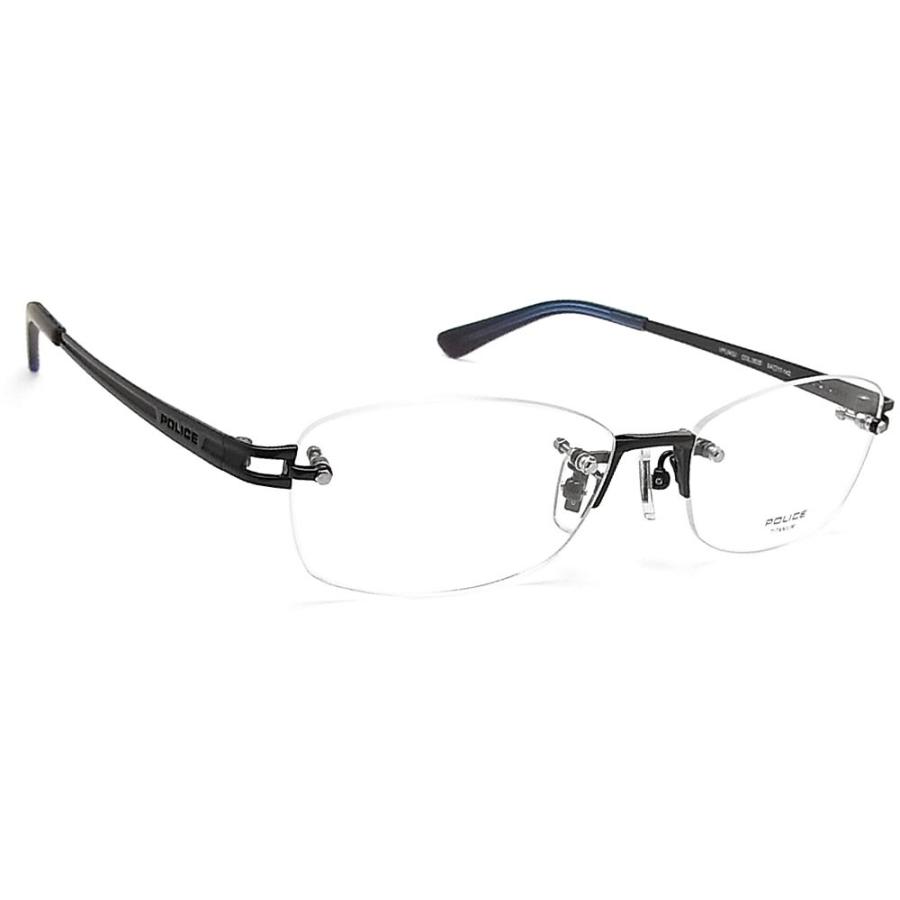 特別セール品 ポリス Police メガネ Vpl943j 0530 眼鏡 ブランド 伊達メガネ 度付き 青色光カット パソコン用 メンズ レディース 男性用 女性用 ブラック 縁ナシ Aynaelda Com