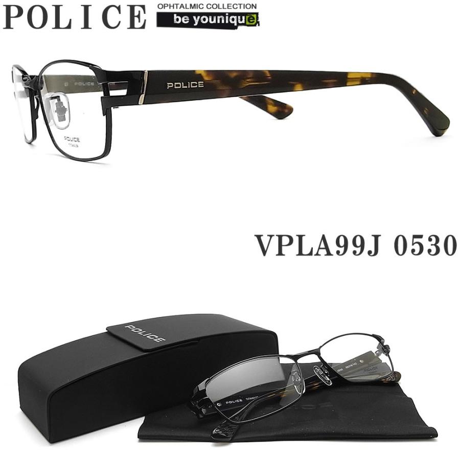POLICE（ポリス） メガネ VPLA99J-0530 眼鏡 伊達メガネ 度付き 青色光