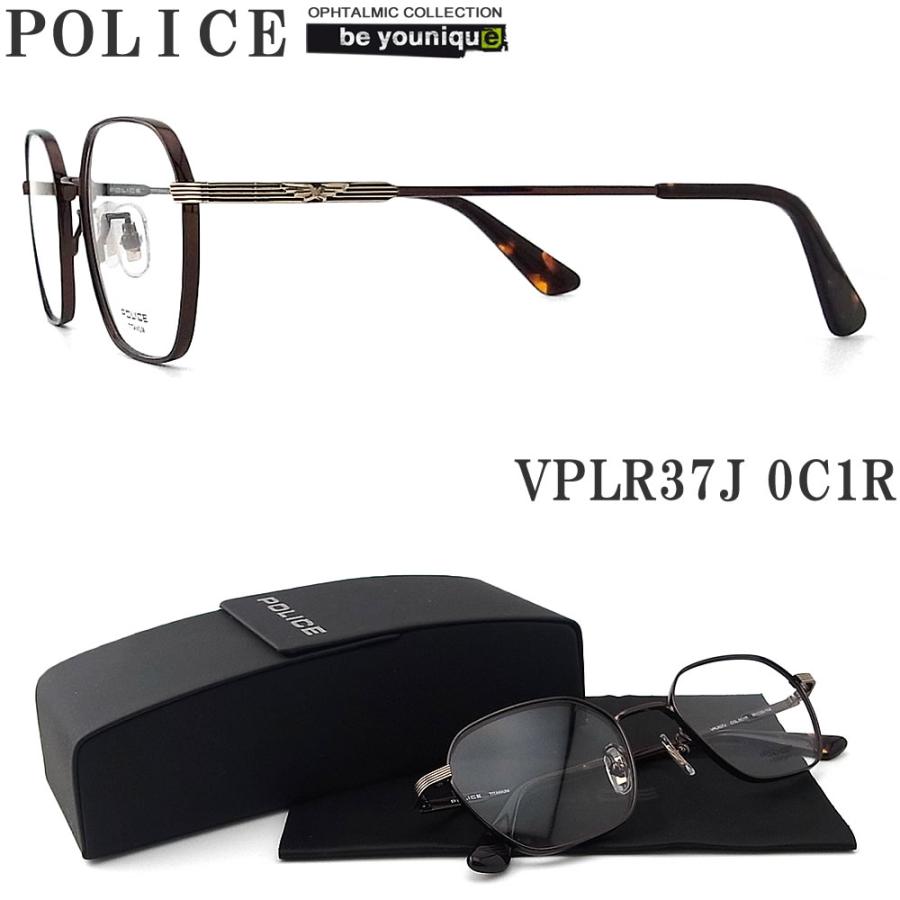 POLICE（ポリス） メガネフレーム VPLR37J-0C1R 眼鏡 伊達メガネ 度