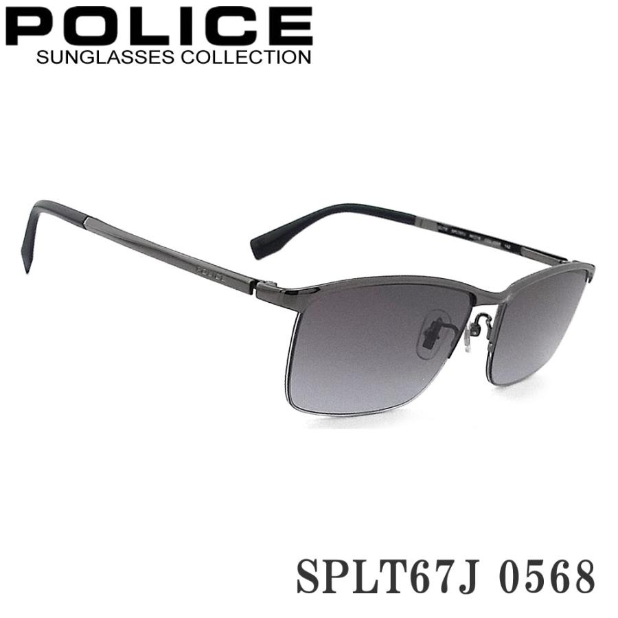 POLICE（ポリス） サングラス SPLT67J-0568 Shiny Gunmetal メンズ