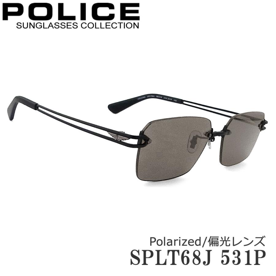 POLICE（ポリス） サングラス SPLT68J-531P 偏光レンズ Semi Mat Black