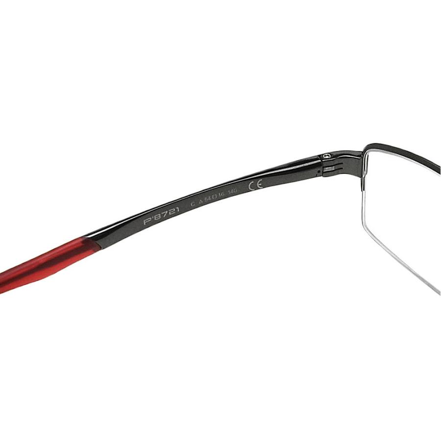 PORSCHE DESIGN ポルシェデザイン メガネ P8721 C 眼鏡 伊達メガネ 度付き ガンメタル スポーティー チタン メンズ 男性 紳士 トップブランド PORSCHE DESIGN（ポルシェ デザイン） メガネ P8721 C 眼鏡 伊達メガネ