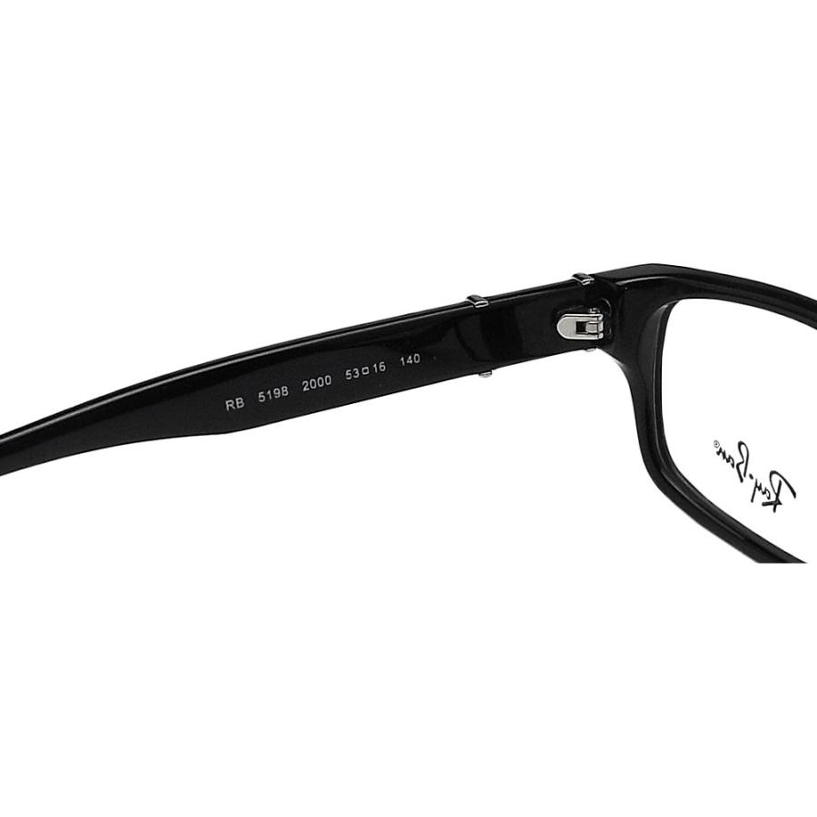 レイバン メガネ RayBan RB5198-2000 サイズ53 眼鏡 ブランド 伊達メガネ 度付き ブラック 男性 女性 メンズ レディース  RX5198-2000