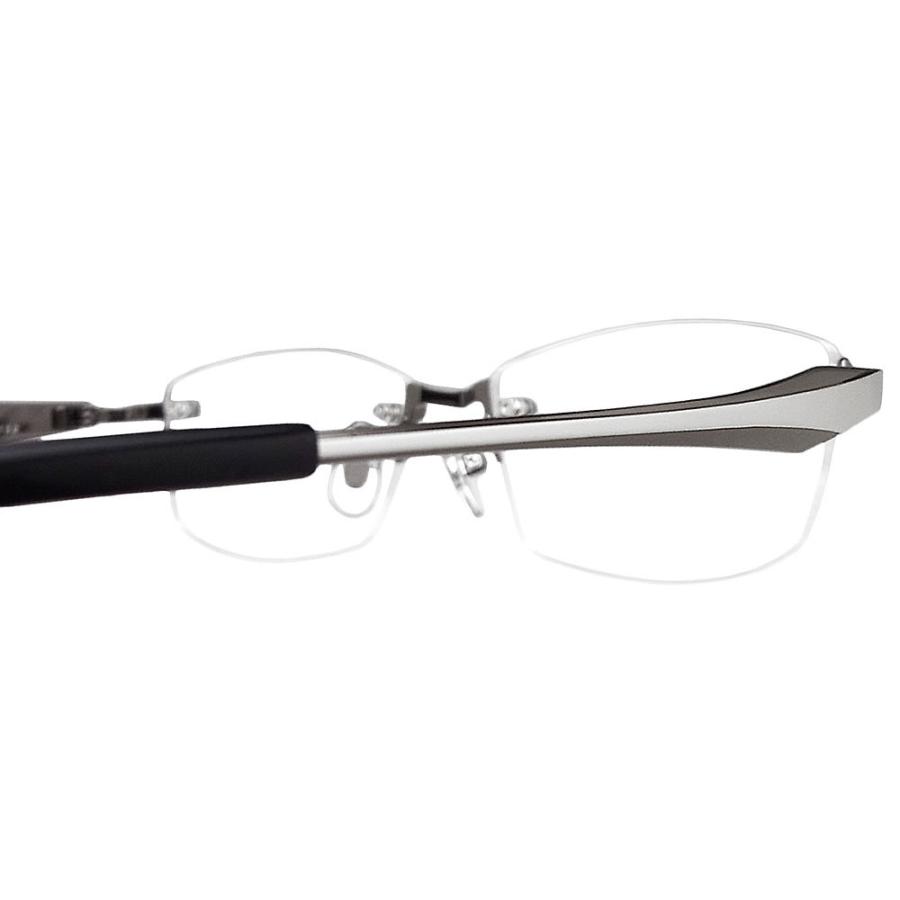 【新商品】 SAXE BLUE ザックスブルー メガネフレーム SB7132 C-3 縁ナシ ツーポイント 眼鏡 伊達メガネ 度付き 青色光カット メンズ 男性 日本製 チャコールグレー 【UO2070385657】(10368円)