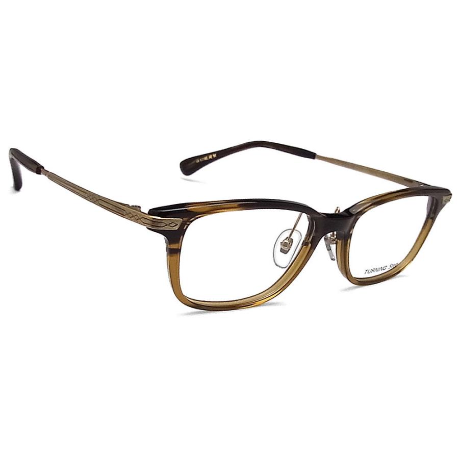 ターニングステップ TURNING Step メガネ TP-316 03 眼鏡 クラシック 伊達メガネ 度付き ブラウン×アンティークゴールド メンズ レディース 男性 女性 ターニングステップ TURNING Step メガネ TP-316 03 眼鏡 クラシック