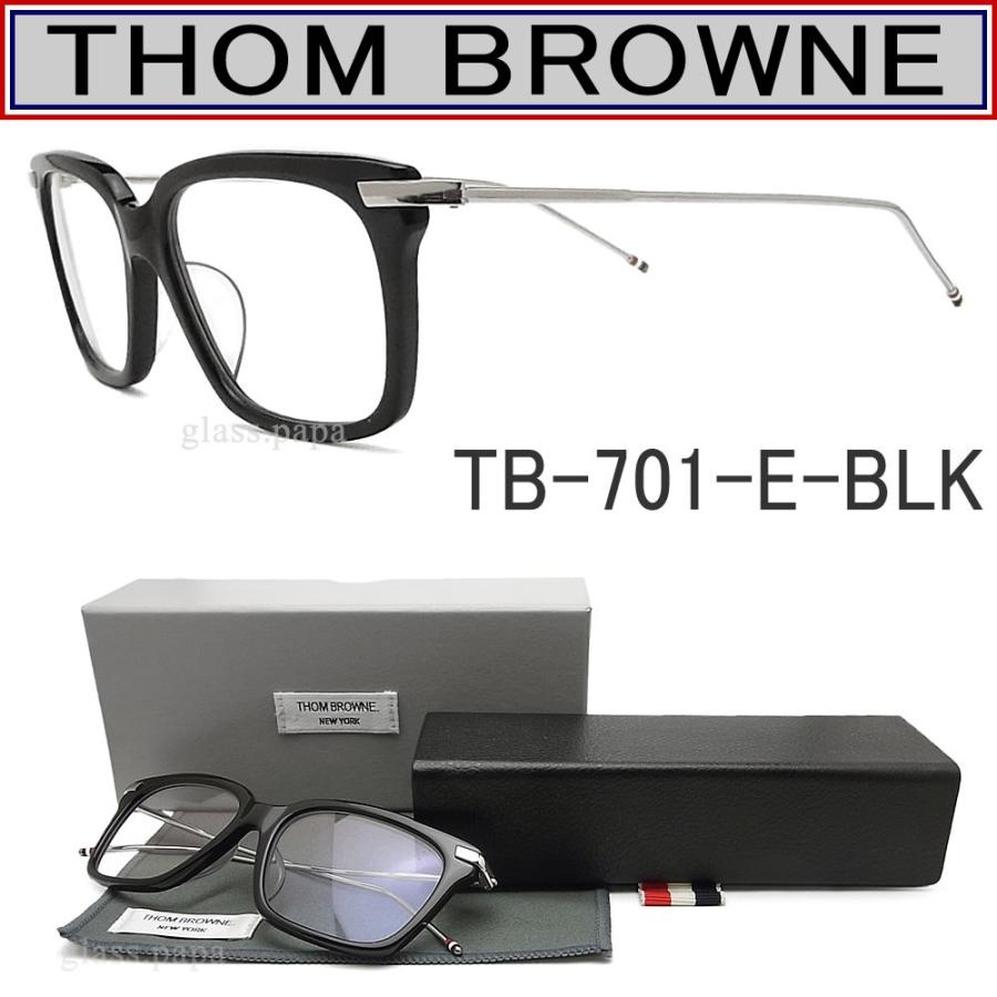 Thom Browne TB-701-E-BLK-SLV-53 トムブラウン-connectedremag.com