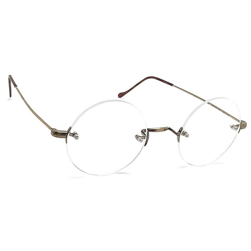UNION ATLANTIC ユニオンアトランティック メガネ フレーム UA3612A 13 一山ブリッジ 縁ナシ ツーポイント 丸眼鏡 クラシック 伊達メガネ 度付き アンティークゴールド メンズ・レディース 日本製 ua-3612a UNION ATLANTIC ユニオンアトランティック メガネ UA3612A 13 一山