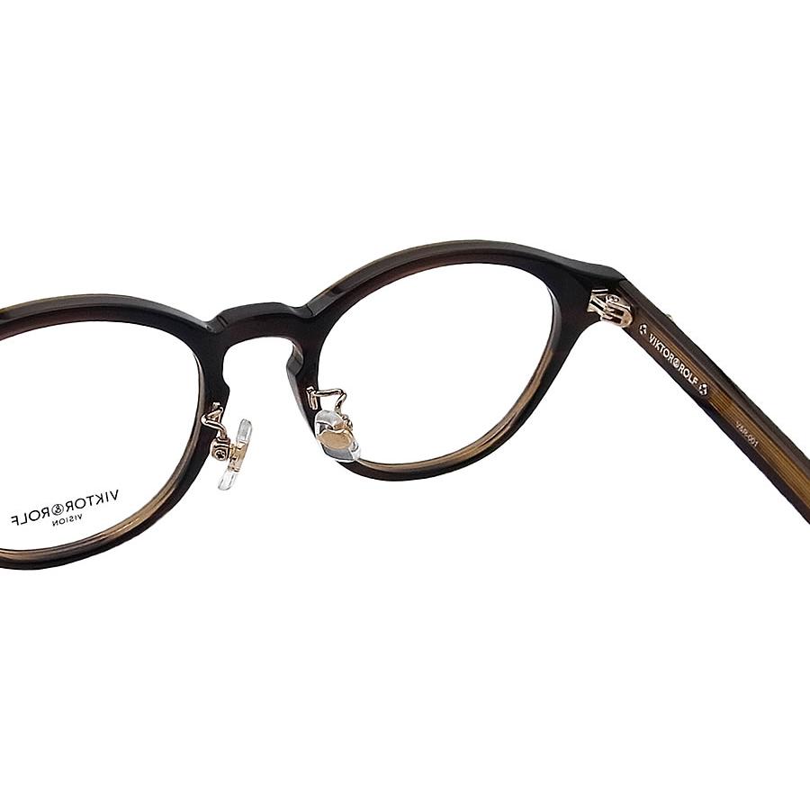 VIKTOR＆ROLF メガネ V＆R-001 col.2 ボストン めがね クラシック 伊達メガネ 度付き ブラウン系 日本製 made in japan ヴィクター＆ロルフ メンズ・レディース VIKTOR&ROLF（ヴィクター＆ロルフ） メガネ V＆R-001 col.2 ボストン
